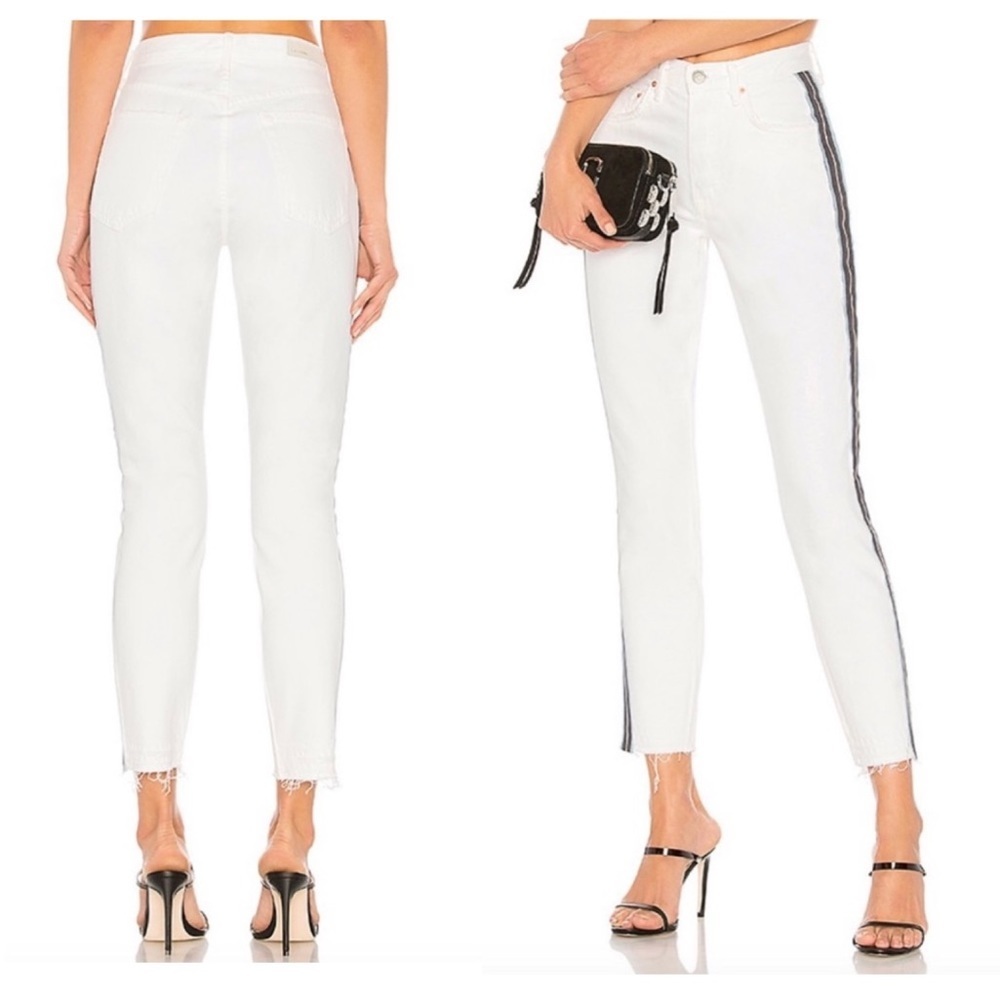 GRLFRND Karolina High Rise Crop Jean in Ocean Eyes